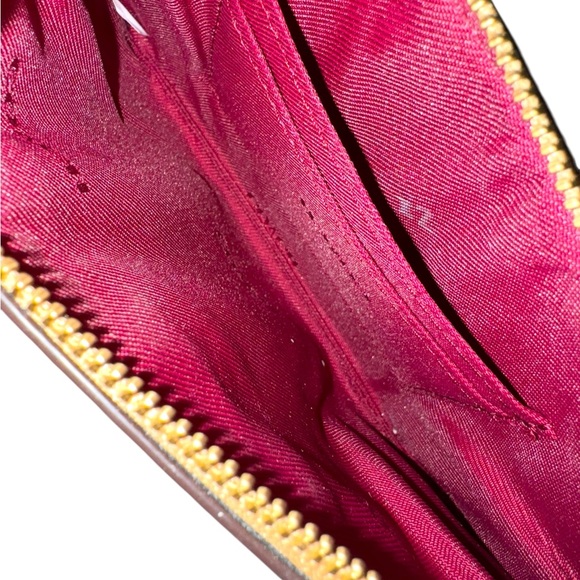 Coach Wristlet/Bag Signature Patchwork Gold, Khaki, Tan NWT - Picture 9 of 11